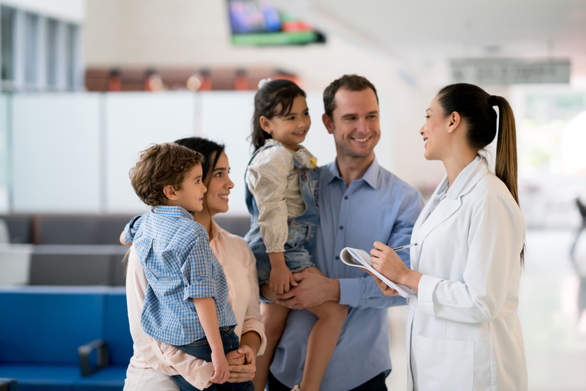 Healthcare professional referring family to ABA therapy services
